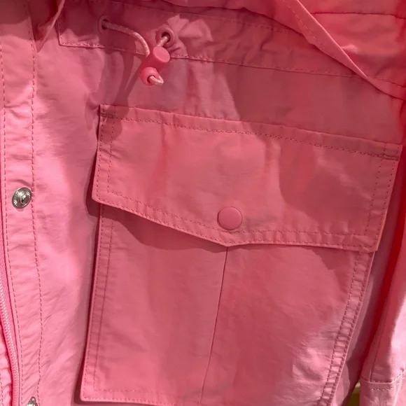 J. Crew Perfect Lightweight Rain Jacket Pink Orange Size Small - Picture 11 of 16